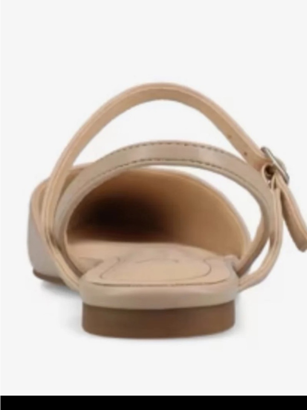 Journee Collection Metallic Taupe Pointed Toe Ankle Strap Heels - Picture 5 of 11